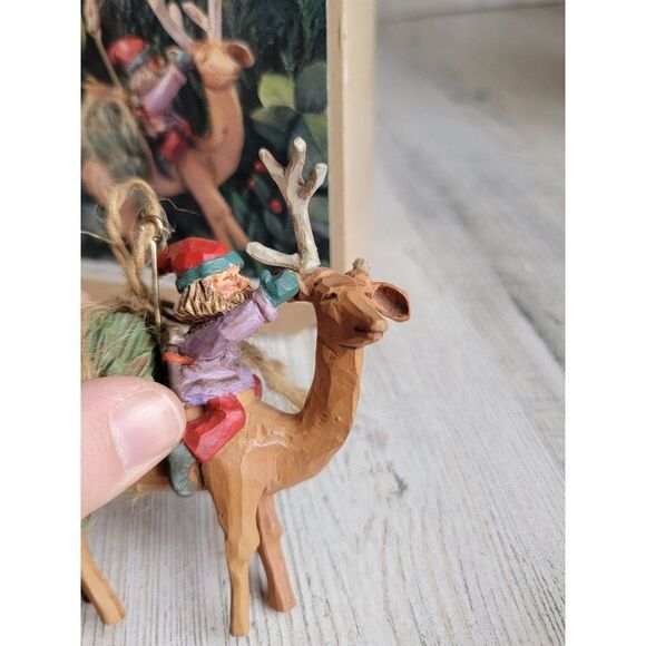 Hallmark AS IS folk art home from the woods ornament Xmas 1995 - Picture 3 of 8